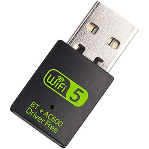 Adaptateur USB WiFi Bluetooth, 600Mbps Clé WiFi Dongle sans Fil avec Double Bande 2.4/5.8 GHz Bluetooth 4.2, Mini Réseau Carte WiFi pour PC Portable et Ordinateur de Bureau Windows 7/8/8.1/10