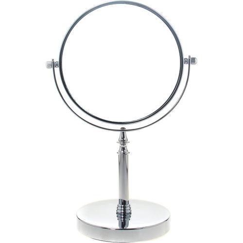 Tuka Miroir Maquillage, 10x Grossissement, Ø 14,7 Cm, Miroir Cosmétique De Table Chromage, Orientable Sur 360°, Double Visage Tournant Miroir De Rasage, Miroir De Salle De Bain, Tkd3106-10x 