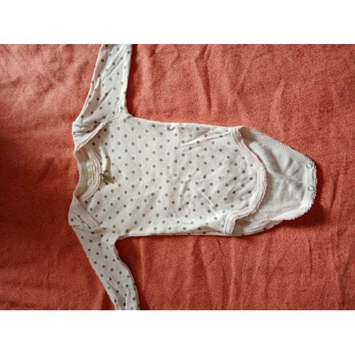 Body Ml Rose Pois Gris 3 Mois U Collection
