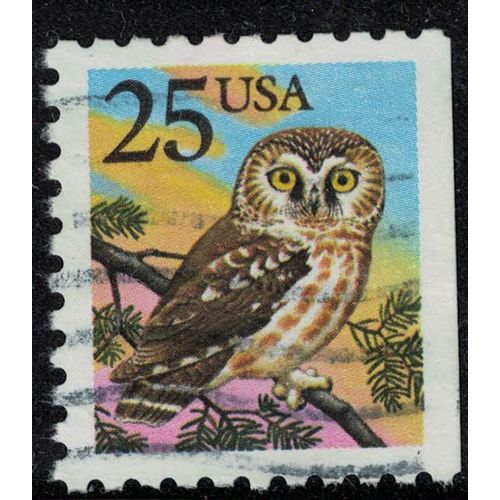 Etats Unis 1988 Oblitéré Used Boreal Owl Oiseau Aegolius Funereus Nyctale Ou Chouette De Tengmalm Su