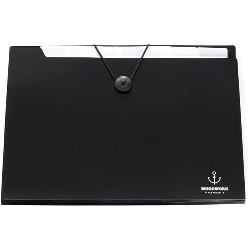 A4 Trieur Documents Extensible, 8 Poches Porte Documents En Accordéon Organiseur, Fermeture À L'élastique, Trieur À Soufflets Classeur Rangement Pour La Maison Bureau Commerce, Noir Tkb8002 Black