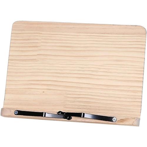 Support de Livre en Bois 7 Angles Réglables, Pliable Support de Lecture, Pupitre en Bois de Pin pour Livre de Cuisine, Livre de Recettes, Tablette Liseuse, 34 x 24 cm TKD8060-M