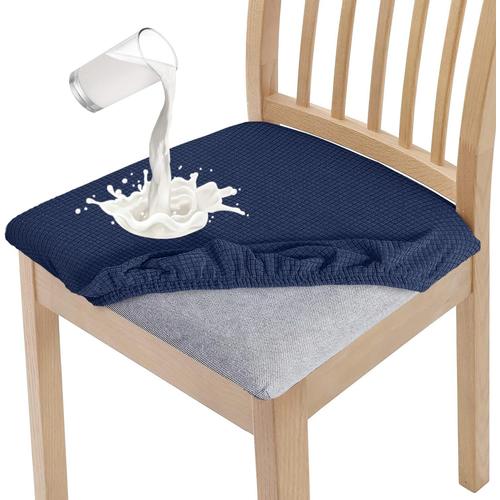 Lot De 6 Housses De Siège De Chaise De Salle À Manger Élégantes Et Imperméables, Très Extensibles, Housses De Protection Lavables Pour Coussin De Siège De Salle À Manger, Pour Banquet, Cuisi