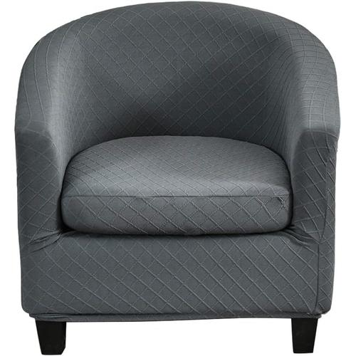 Housse De Fauteuil Cabriolet 2 Pièces Housse De Chaise De Cocktail Club Extensibles Housse De Fauteuil Chesterfield Gris Foncé