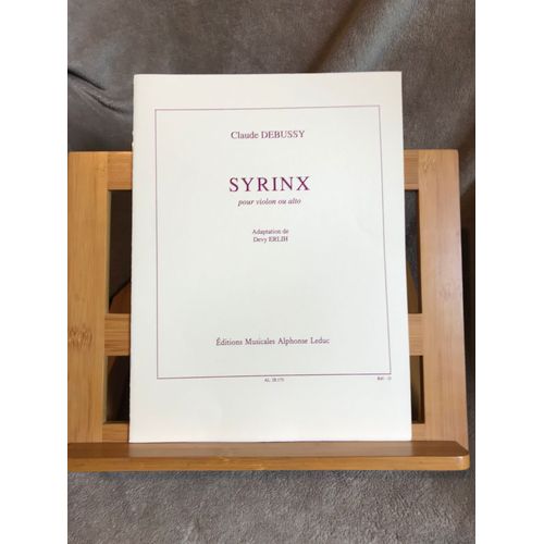 Claude Debussy Syrinx Transcription Violon Alto Levy Erlih Partition Éd. Leduc