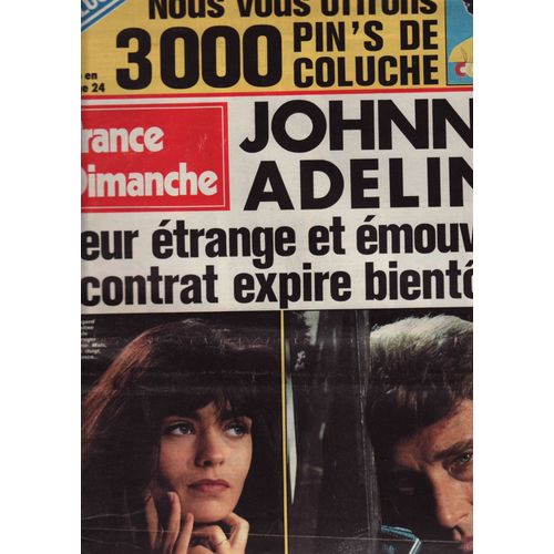France Dimanche / 22-02-1992 N°2373 : Nicoletta (1,5p) - Johnny Hallyday / Adeline Blondieau (1/2p)