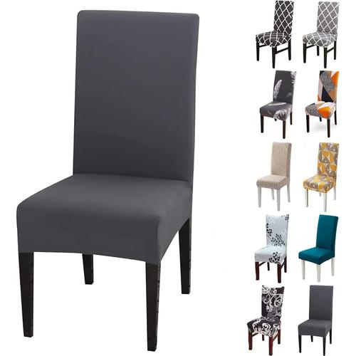 Housse De Chaise, 6 Pieces Extensible Amovible Lavable Moderne Couverture Pour Salle À Manger Slipcover-Décoration Bouquet De Mariage, Hôtel, Restaurant