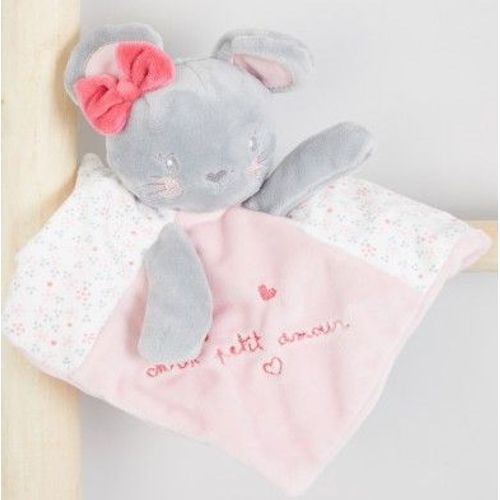 Doudou Souris Pat Et Ripaton Rose Blanc Gris Peluche Jouet Bebe