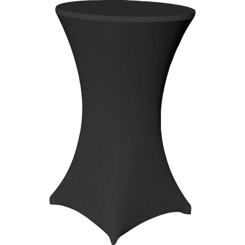 Housse Stretch Pour Table De Bistrot Avec 4 Pattes De Pieds - Diamètre : 80-85 X 110-120 Cm - Noir