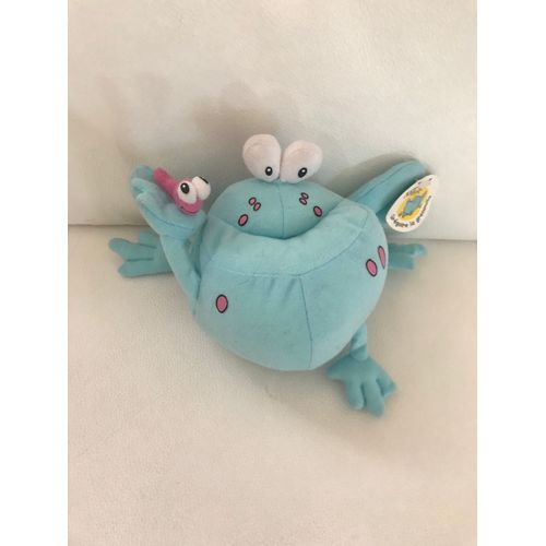 Peluche Doudou Grégoire La Grenouille Bleu Atlas 16 Cm