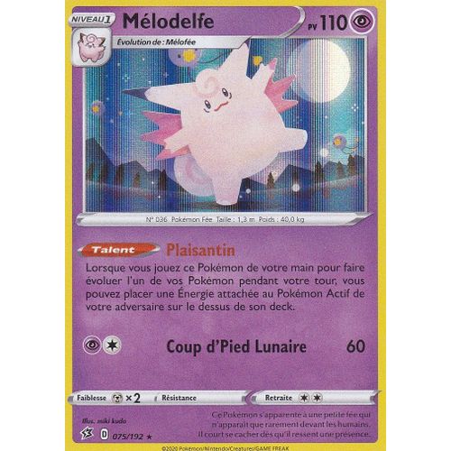 Carte Pokemon Melodelfe 075 192 Holo Rare 110 Pv Epee Et Bouclier 2 Clash Des Rebelles Rakuten