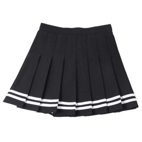 Expédié De Paris - Jupe Marin Marine Noir Plissée Écolière Japonaise Uniforme
