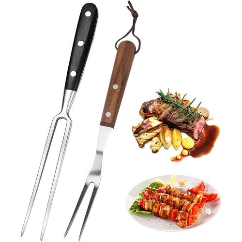 Fourchette À Découper,2pcs Fourchette À Viande Universal Avec Poignée Antidérapante Fourchette Barbecue Ideal Inox Fourchette À Découper(26.5 Cm+30cm) Fourchette À Découper Professional