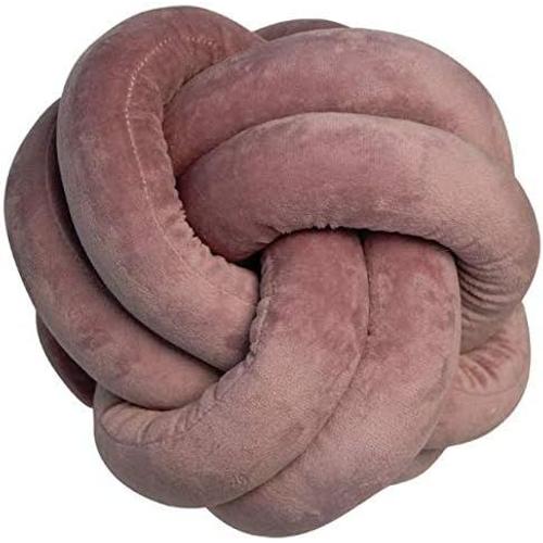 Oreiller De Boule De Noeud - Coussin De Boule De Noeud Fait La Main Oreiller Sieste En Peluche Jouet D Coratif Jet Oreiller Pour Chambre Canap Voiture Bureau Voyage 25x25cm Violet