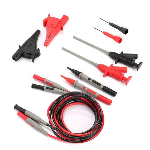 Sondes De Multimètre Janisa 10-In-1 Kit De Fils De Test 10 Pieces Mene Au Metre De Electronic Automotive Sondes Kit Pour Multimetre Et Pince Metre Avec Pinces Alligator Et Banana Plug