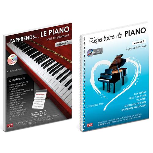 Offre Duo - J'apprends Le Piano Tout Simplement - Vol 2 + Répertoire De Piano - Vol 2