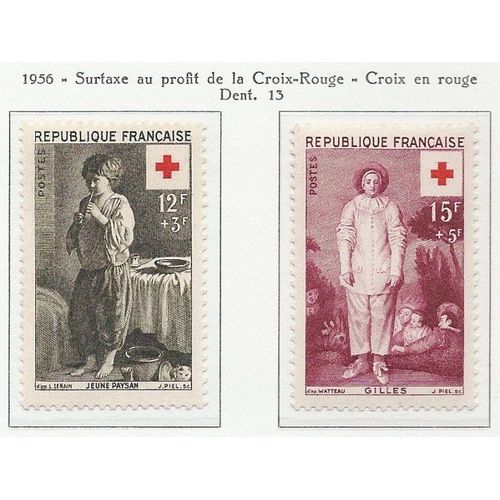 Yvert France N° 1089 & 1090. Au Profit De La Croix-Rouge. Neuf Sc** (Mnh)