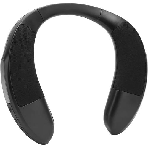 Haut-parleur Bluetooth Tour de Cou, Haut-parleur Mains Libres Portable sans Fil HIFI avec Son Surround 3D, Micro Antibruit Intégré, Lecteur MP3, Prend en Charge la Carte Mémoire, pour les Sports de Pl