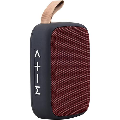 Haut-Parleur Bluetooth sans Fil Portable, Mini Enceinte stéréo 3D, Petit Lecteur Radio extérieur, Subwoofer Son HiFi,BT4.2,Carte TF de Support, Prise en Charge Charge USB/Radio FM (Rouge)