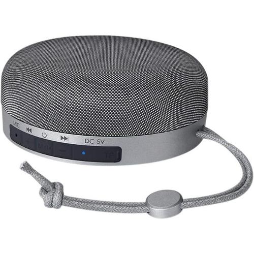 Enceinte Bluetooth Portable sans Fil Rechargeable en Tissu Haut-Parleur Portable TF FM Radio USB Stéréo Boîte À Musique en Plein Air Moto Vélo Mini Haut-Parleur (Color : Grey)