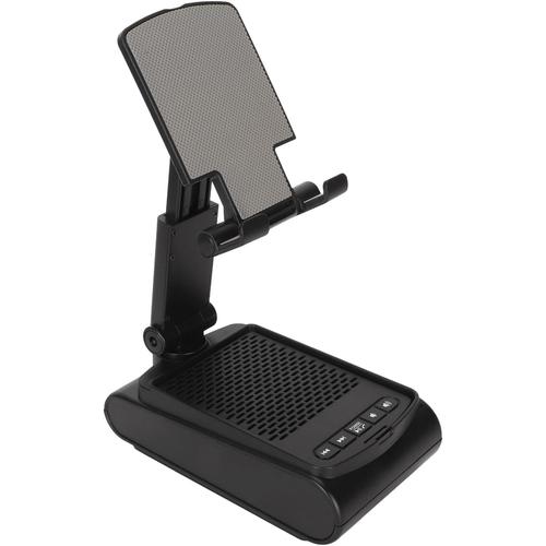 Support de Téléphone Portable avec Haut Parleur Bluetooth sans Fil, Son Surround HD Réglable et Pliable Antidérapant pour Support de Téléphone et de Tablette, Regarder des Vidéos