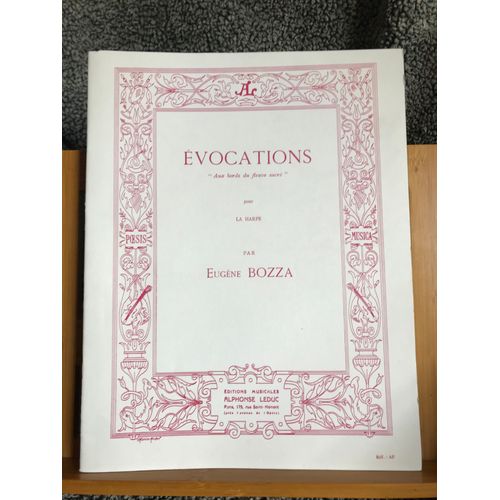 Eugène Bozza Evocations Aux Bords Du Fleuve Sacré Partition Harpe Ed. Leduc