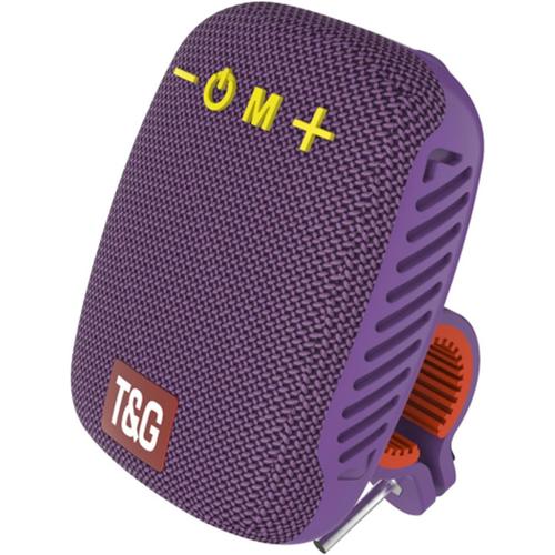 Enceinte Bluetooth pour vélo, vitesse de conduite, haut-parleur portable sans fil, basses riches, étanchéité IPX5, résistant aux chocs, pour cyclisme en plein air, randonnée, violet