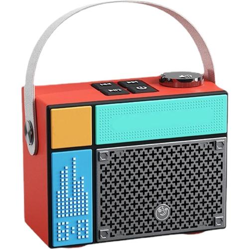 Haut-Parleur HiFi Portable - Enceintes Hi-FI Vintage avec compatibilité Universelle et Longue durée de Vie de la Batterie | Mini Haut-parleurs HiFi universels Vintage pour Le Camping, Les,