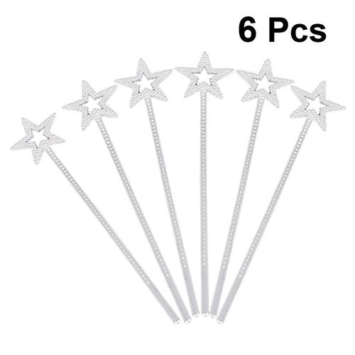 6 Pièces Baguettes De Princesse Accessoires De Princesse En Plastique Fête De Noël Cadeau Festival Cadeaux D'anniversaire Fée Baguette Pour Cosplay Mariage