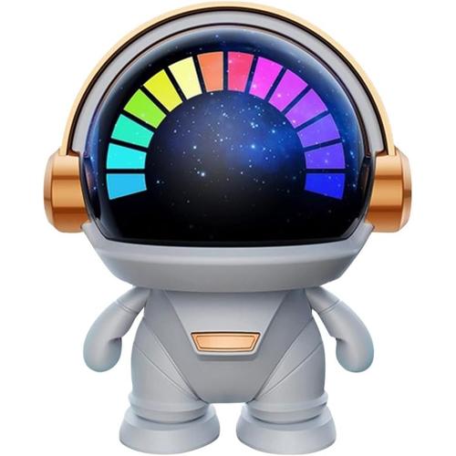 Mignon Bureau Espace Robot Caisson de Basses Compatible Blue-Tooth TW-S Couplet Astronaute Haut-Parleur Intelligent RVB Lampe de Nuit Son HD Petit Haut-Parleur Compatible