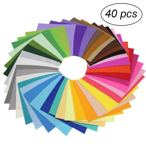 40 Pièces Assorties Couleur Douce Artisanat Feutre Tissu Pour Bricolage Artisanat Projets Patchwork Patchs Appliques Artisanat Couture