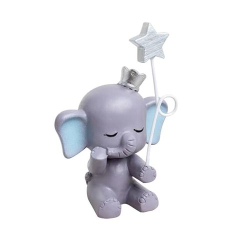 Résine Ornement Mignon Éléphant Étoile Statue Ornements Résine Artisanat Gâteau Dessert Décorations Décoration De Gâteau Anniversaire Bricolage Accessoires