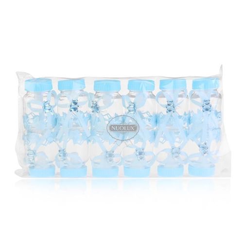 12 Pièces En Plastique Transparent Bleu Mangeoire Biberon Bonbons Boîtes De Chocolat Pour La Fête De Mariage D'anniversaire Bébé Douche Cadeaux
