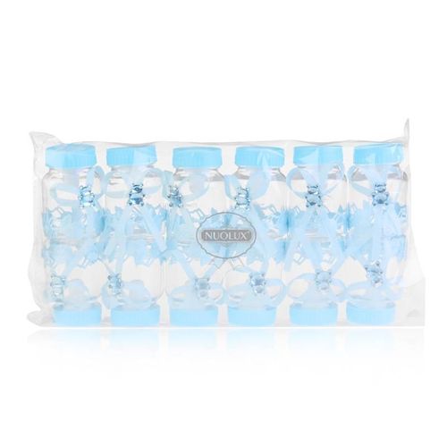 12 Pièces En Plastique Transparent Bleu Mangeoire Biberon Bonbons Boîtes De Chocolat Pour La Fête De Mariage D'anniversaire Bébé Douche Cadeaux