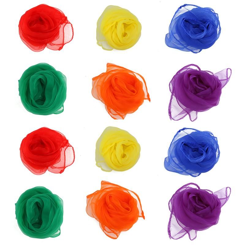 12 Pices 60*60 Cm Ourl Carr Jonglage Danse charpes 6 Cou...
