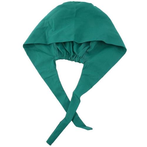 Coton Infirmière Chapeau Médecin Travail Chapeau Mode Réglable Sangle Chapeau Couleur Unie Couvre-Chef (Vert)