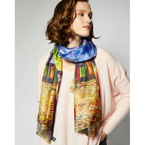 Foulard 100% Soie Multicolore 110x190 Cm