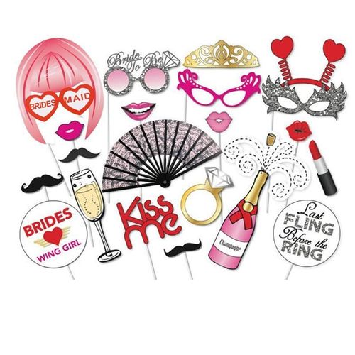 22 pièces accessoires de cabine de Photo de fête de mariage Photobooth masques drôles cadeaux de demoiselle d'honneur Prop lèvres pour la décoration de mariage