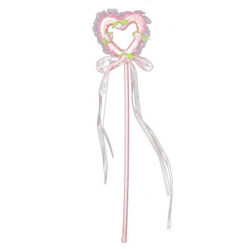 Coeur Baguette Enfants Fille Magique Sceptre Fête D'anniversaire Déguisement Fée Princesse Ange Bâton Fantaisie
