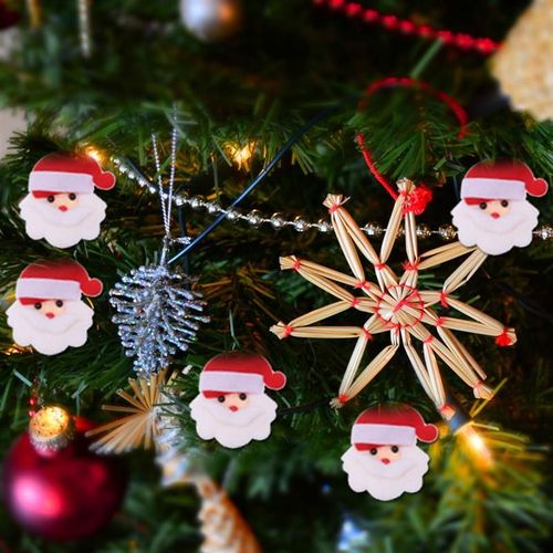 10 Pièces Patch De Noël Bricolage Mignon Décoratif Santa Clause Accessoires De Couture Applique Pâte De Tissu Pour Bandeau Chaussures Chemises