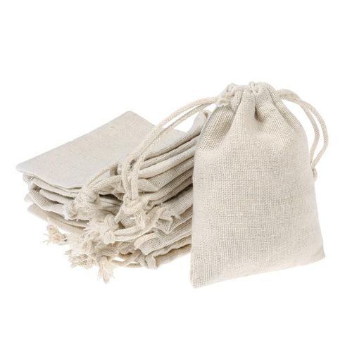 10 Pièces Toile Jute Cordon Cadeau Sacs Sacs Parti Faveurs Bijoux Emballage Sac De Noël Sacs De Rangement 8*10cm