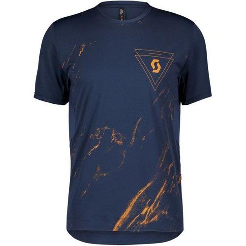 Trail Flow Pro Short-Sleeve Shirt - Maillot Vtt Homme Midnight Blue / Copper Orange S - S