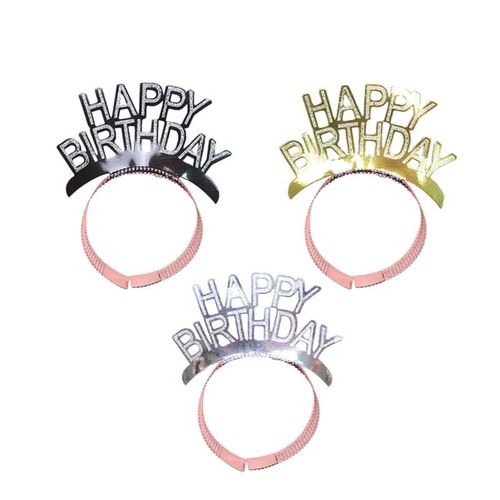 3 Pièces Anniversaire Chapeaux Fête D'anniversaire Bricolage Décoration Élastique Papier Bandeau Serre-Tête Chapeau Approvisionnement Pour Garçons Filles Enfants