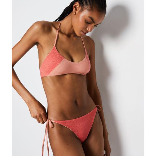 Culotte Bikini À Nouer Bas De Maillot Pailleté - Boreal - 40 - Rose - Femme - Etam