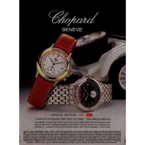 Publicité Papier - Montre Chopard, Genève De 1989