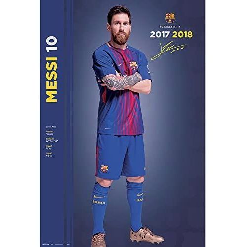 Affiche Poster - Lionel Messi : Fc Barcelone (Format 60 X 91,5 Cm Roulée) 2017/2018