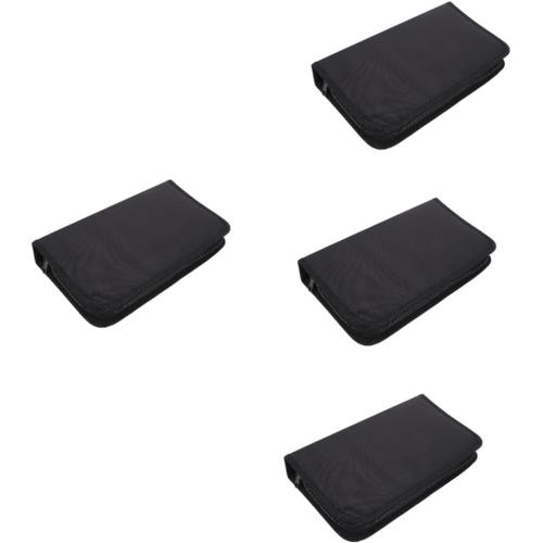 4 Pièces Sac De CD Boîtier De Stockage De Disque Sac De Rangement De Disque Pochette De Support Cas De Support Caisse Plastique Rangement Auto Étagère De Rangement Tissu Non Tissé