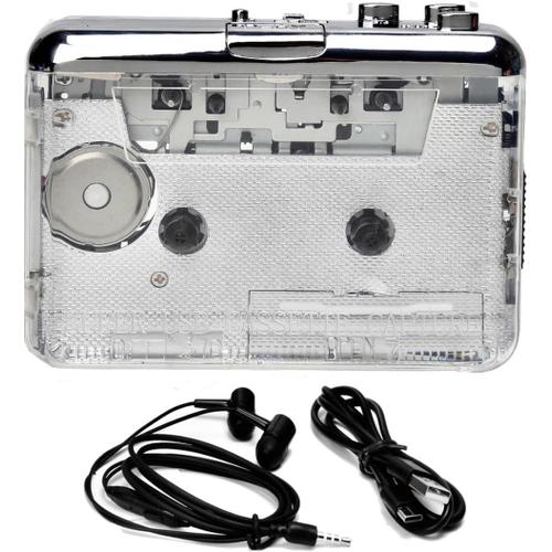 1 Ensemble Lecteur Radio de Capture de Cassette USB vers MP3/CD Type-C Baladeur Audio Lecteur de Musique Enregistreur de Cassettes en Plastique