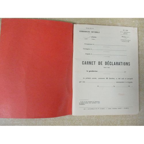 Carnet De Déclaration