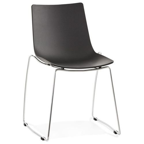 Chaise Design 'treno' Noire En Matière Plastique